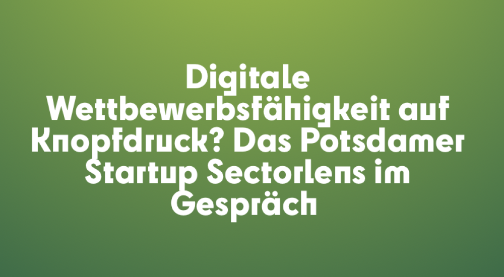 Sectorlens im MTH Interview